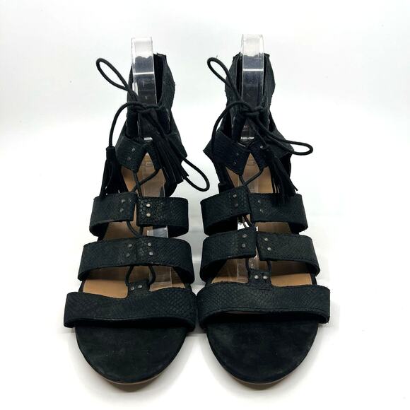 UGG Yasmin Snake Black Wedge Sandals Women's 10 US - Picture 4 of 9